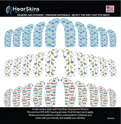 Dinos/Cars/Game HearSkins Hearing Aid Stickers
