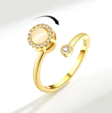 Opal Zirconia Worry (Gold/Silver)