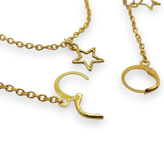 Goldene Stern-EarLink-Halskette