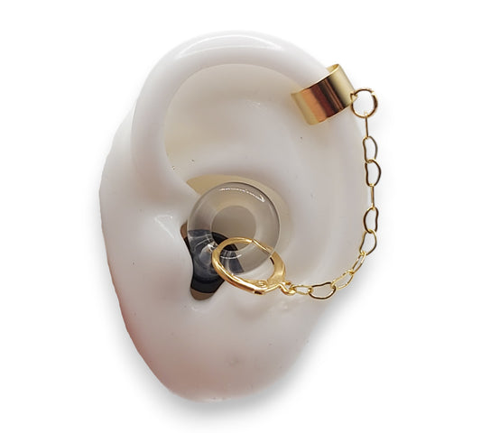 Pendientes Cadena Corazón Oro