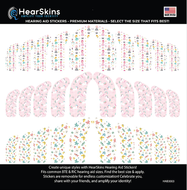 Lets have a party HearSkins Hearing Aid Stickers