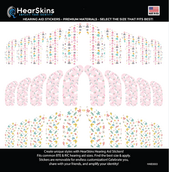 Lets have a party HearSkins Hearing Aid Stickers