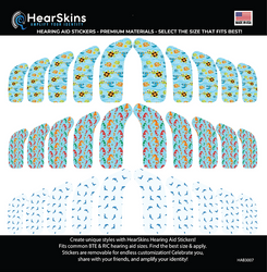 Ocean Time HearSkins Hearing Aid Stickers