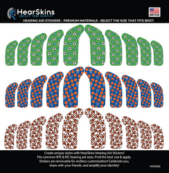 Play Ball HearSkins Hearing Aid Stickers