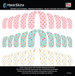 Something Sweet HearSkins Hearing Aid Stickers
