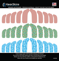 Winter Wonderland HearSkins Hearing Aid Stickers