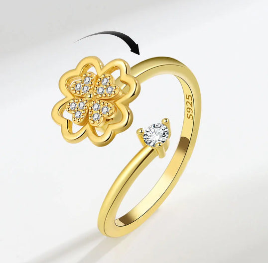 Four Leaf Clover Zirconia  (Gold/Silver)