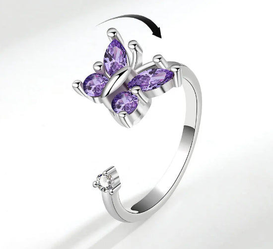 Purple Zirconia Butterfly