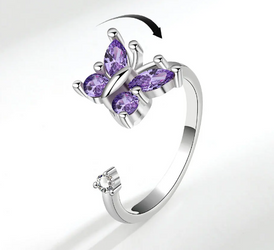 Purple Zirconia Butterfly