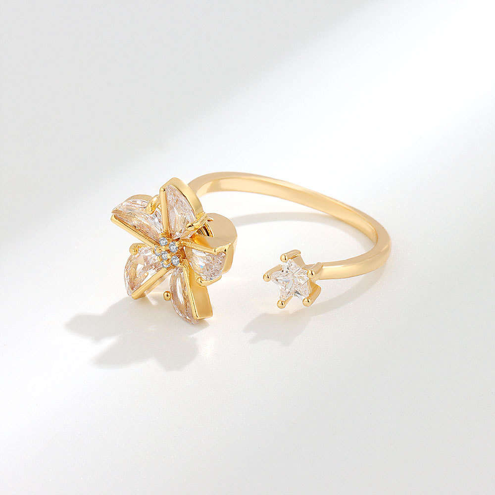 Flower Zirconia (Gold/Silver)