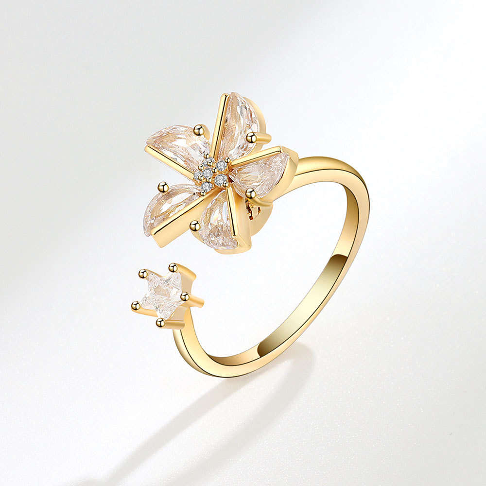 Flower Zirconia (Gold/Silver)