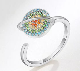 Silver Bright Colourful Zirconia