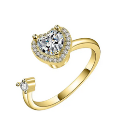 Heart Zirconia  (Gold/Silver)