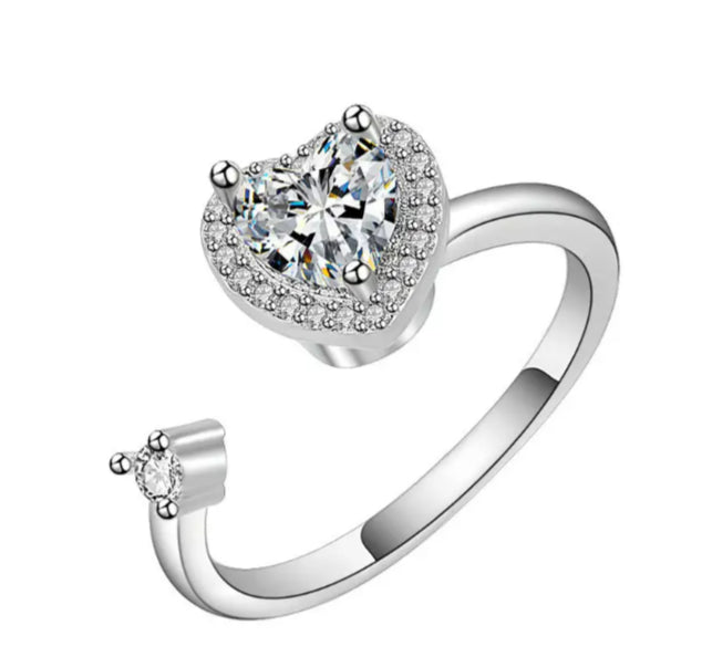 Heart Zirconia  (Gold/Silver)